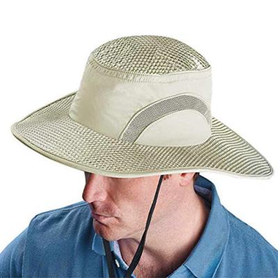 China breathable & Beige Waterproof Arctic Bucket Hat Evaporative Cooling Protection UV Ice Cap for sale