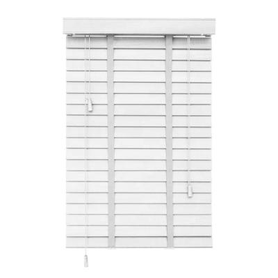 China 35Mm Venetian White Slat 3 Inch Faux Wood Shade for sale