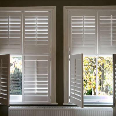 China Minimalist TOSAN Window PVC Shutter - 89Mm Plantation China Shutters for sale