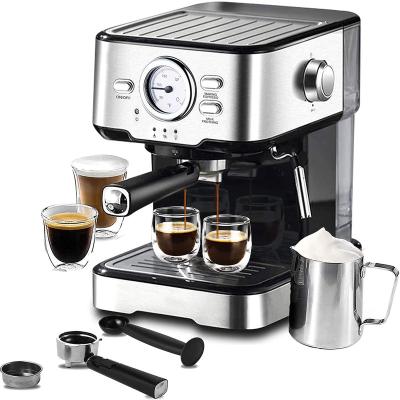 China Commercial Professional Household Smart Automatic Espresso Coffee Machine with Milk Frother Wand for sale