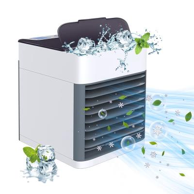 China Outdoor Portable Mini Household Small Room Space Cooling Aircooler Water Air Cooler Fan With Led Light for sale