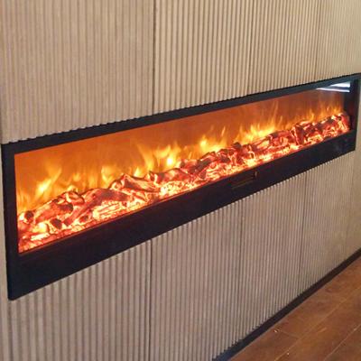 China Hotel Custom Design Adjustable Led Flame 3D Thermostat Room Wall Mounted Decor Fireplace Table Heater for sale