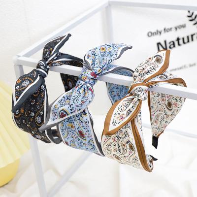 China Wholesale Fashion Spring and Summer Hair Accessories Headband Bowknot Non-slip Bohemian Circle for sale