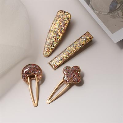 China Korean Decoration Ladies Hair Accessories Clips Clip Alloy Glitter Fairy Whimsical Side Hairpin for sale