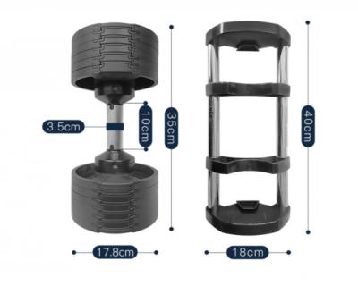 China Commercial Gym Equipment Accessories Weightlifting Use Adjustable Dumbbell Set for sale