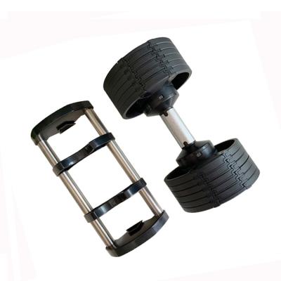 China Commercial Black Round Fitness Equipment Trainning Factory Price Factory Price Adjustable Weight Dumbbell for sale