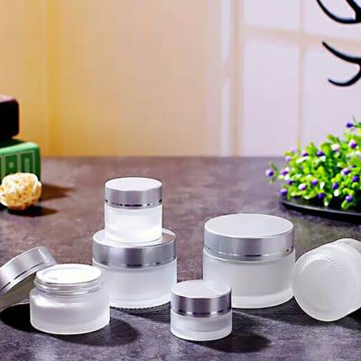 China HONGHUA Factory Price Food Grade Glass Eye Cream Cosmetic Jar for sale