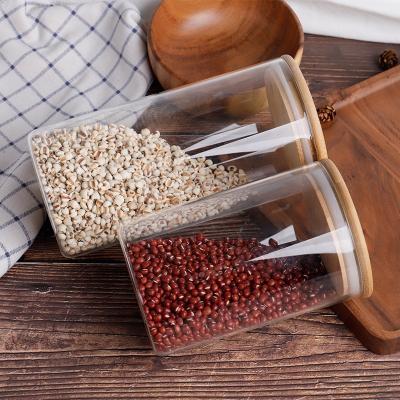 China Freshness Preservation Quality European Wholesale Storage Airtight Glass Jar With Bamboo Lid for sale