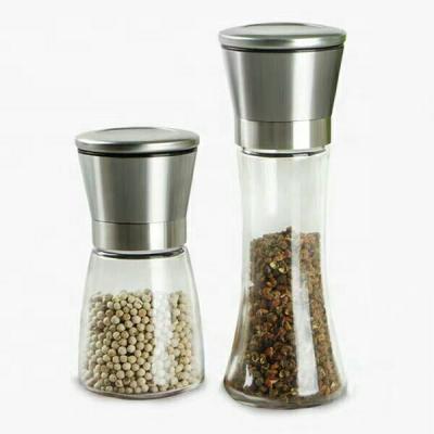 China Viable Factory Produced Wholesale Glass Jar Salt and Pepper Grinder for sale