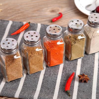 China Freshness Preservation Factory Manufactured Empty Packing Glass Spice / Pepper / Salt Jar for sale