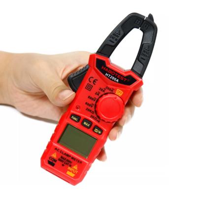 China Mini Multimeter AC Digital Clamp Meter With AC Voltage 600V Voltage Digital Clamp Multimeter Current Meter HT200A for sale