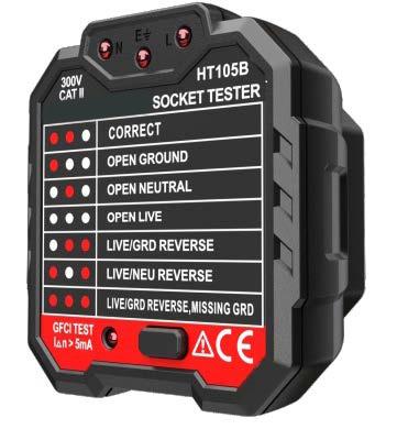 China Socket Tester Socket Cpu Pocket Gfci Test 110v US EU Standard Socket Socket Tester HT105 for sale