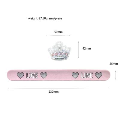 China Eco-Friendly Direct Hot Sale Crown Charm Silicone Glitter Slap Bracelet Cute Slap On Bracelet for sale