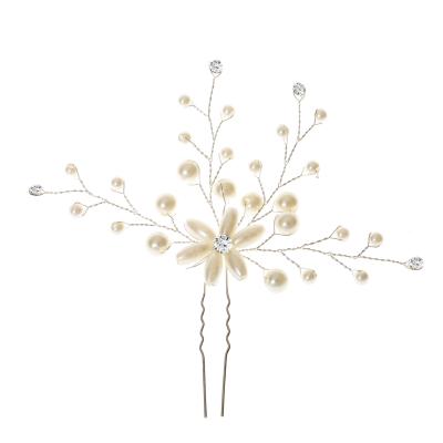 China Marry the & High Quality Crystal and Pearls Party Wedding Hair Pin Handmade Bridal Hair Accessories for sale