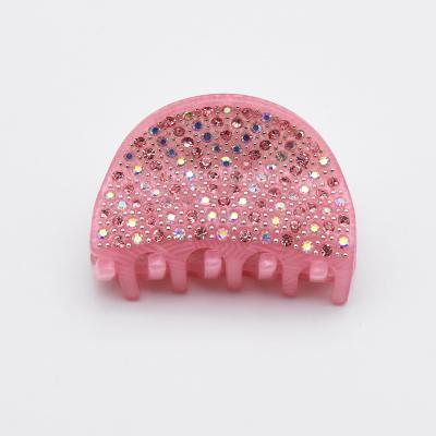 China Wholesale High Quality Acrylic Hair Claw Clips Acrylic Hair Clip With Rhinestone Hair Claw Clips For Women for sale