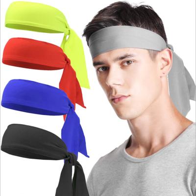 China European and American sports sweat-absorbent headband fitness headband tennis outdoor sports elastic headband for sale