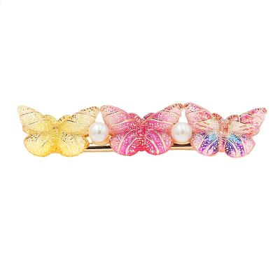 China Hot Selling Amazon Butterfly Factory Direct Resin Butterfly Hair Clips Luxury Women Hair Clips for sale