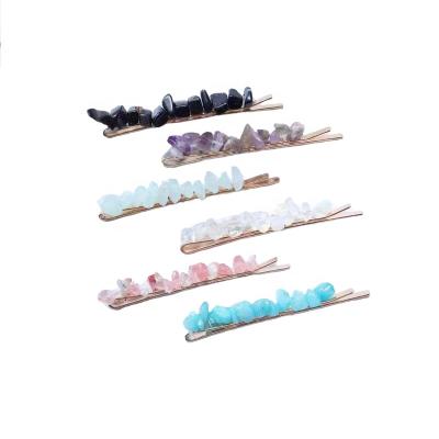 China Elegant Baroque Semi Precious Stone Crystal Hair Claw Styling Metal Hair Clip Hair Clip Decoration/Hot Selling Accessory for sale