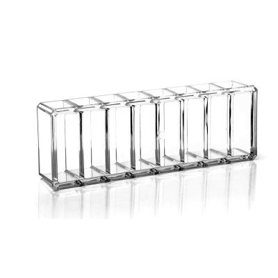 China Hot Selling Acrylic Lipsticks Organizer Latest Design Display 8 Compartments Show Rack Lipstick Holders for sale