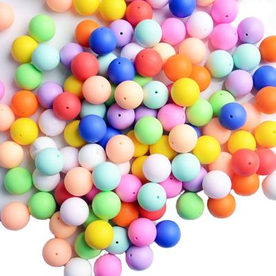 China Silicone Factory Main Product Unique Design DIY Beads Bracelet 12mm Colorful Loose Silicons Beads for sale