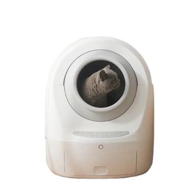 China Unique Design Pet Viable Hot Sale Large Luxury Smart Cat Toilet Smart Self Cleaning Cat Litter Box for sale