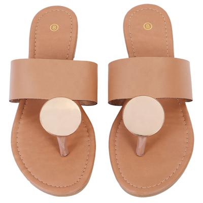 China Fashion Trend Summer Ladies Sandals New Shape Ladies Flip Flops Flat Sandals Slippers for sale