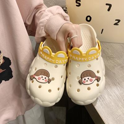 China Beautiful thick bottom shoes head rest summer beach garden light non-slip bag head for sale