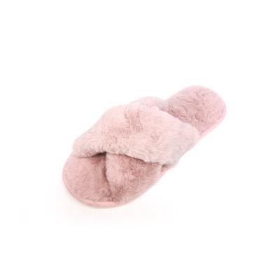 China Comfortable Anti-odor New Design Faux Fur Indoor Warm Slipper And Fashion Outdoor Soft Fur Slippers for sale