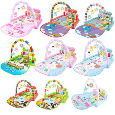 China Non-Toxic Foldable Soft Cotton Piano Keyboard Child Floor Piano Gym Activity Center Infants Baby Gym Musical Mats for sale