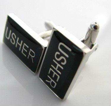 China Rectangle Silver Wedding Metal Brass Cufflinks--USHER For Sale for sale