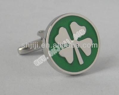 China Top Manufacturer In Shanghai of brass green shamrock cufflinks for sale