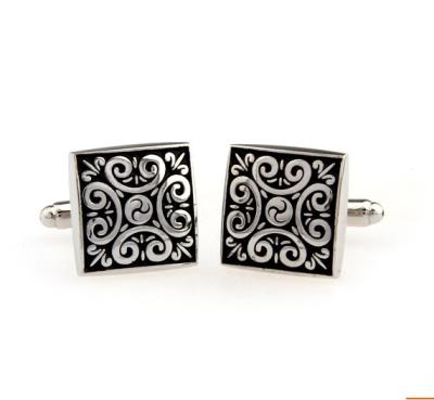 China Classic Style Jewelry Brass Engraving Cufflinks For Gift for sale