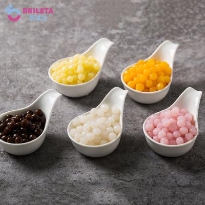 China Juice Brilsta Premium Quality Round Shape Brown Sugar Tapioca Milk Tea Dessert Ingredients Fiber Boba for sale