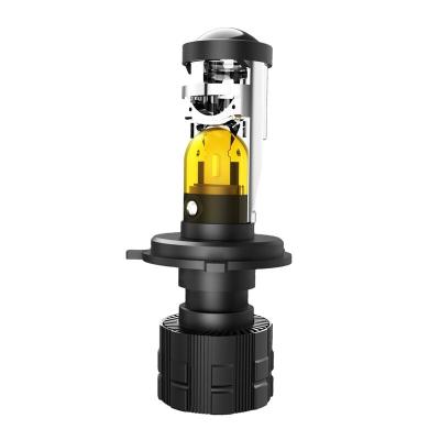 China Standard Auto Lamp RTD Car LED Headlight H4 H7 Mini Small Lens Dual-light Two Color Temperature Highlight Led Light For Motorcycle for sale