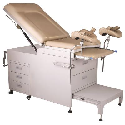 China Metal gynecology and obstetrics high quality textbook exmiantion diagnosis and treatment box shape table with cabinet for sale