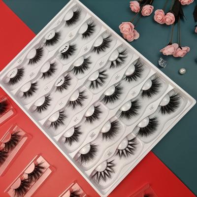 China Hot Selling Private Label 5d Cotton Soft Strip Mink Lashes 25 Mm 3d Mink Eyelash Natural Fluffy Seller for sale