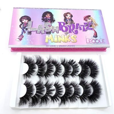 China Soft Cotton Strip Eyelash Vendor Customized Boxes 25mm Own Brand 100% Real Mink Lashes Private Label 3D Mink Eyelashes for sale