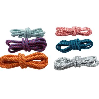 China Mingjia Polyester 5Mm Colored Cotton Rope Shoe Laces Colorful Shoelaces Round for sale