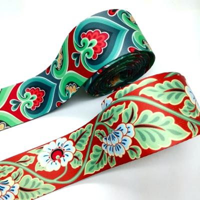 China New design beautiful sublimation polyester webbing tape custom printed webbing for sale