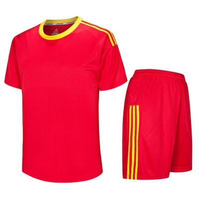 China Cheap Youth Mens Soccer T-shirts Comfortable Stock Release T-shirt Shorts Wear Kits Tank Top Uniform Set for sale