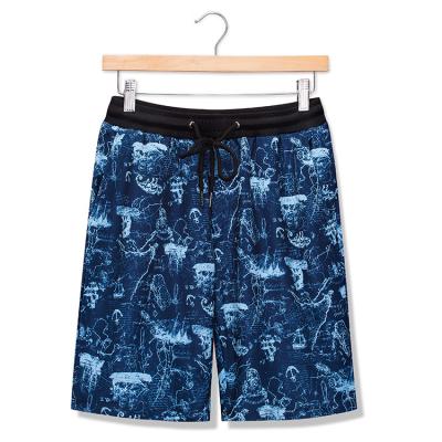 China QUICK DRY stock fashion release sublimated polyester camo mens summer beach casual custom printed shorts for men for sale