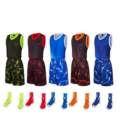 China Wholesale New Design Sportswear Breathable Sublimation Printing Basketball Tank Top Customized Fit Dry Wear Basketball Basketball Uniform for sale