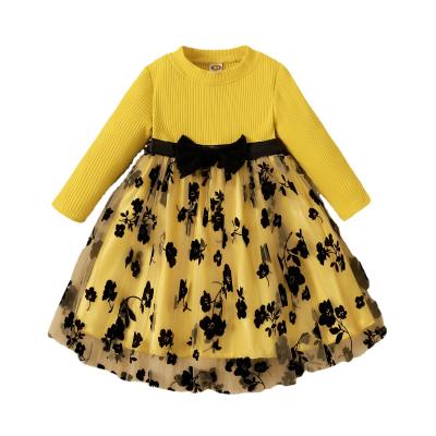 China Breathable Long Sleeve Kids Girl Dress Lolita Skirt Ruffle Dress Manufacturer Summer Autumn Dress for sale