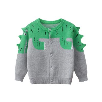 China Children's clothing winter warm100% cotton baby sweater anti-shrink coat boy's cardigan on commission crocodile flat knitted for sale