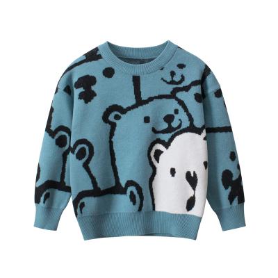 China Kids Knitwear Winter Autuam Anti-Shrink Boy And Girl Garment Top Baby Flat Knitted Sweater for sale