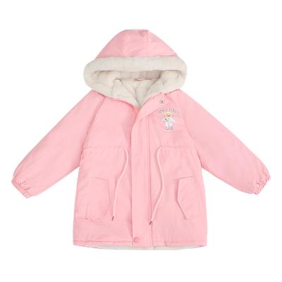 China Windproof Girl Hooded Zipper Padded Coat Heavy Winter Warm Padded Coat for sale