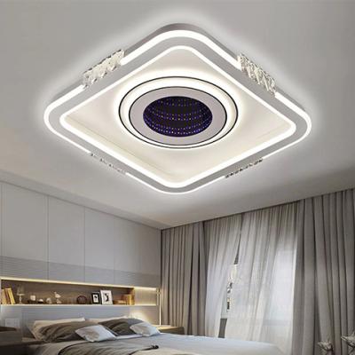 China High Brightness 3D Fashion Design Outdoor Mounted Modern Round Ceiling Light Roomremote Living Control Acrylic Outdoor Mounted Led Ceiling Light for sale