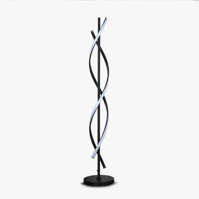 China Modern Minimalist Creative Atmosphere Lamp Nordic Simple Led Ring Curve Floor Lamp Personality Living Room Bedroom Floor Lamp for sale