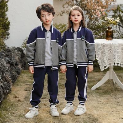 China 2022 School Fashion Primary School Uniforms Sports Kindergarten Casual Children Dress Clothes Graduation Suit for sale