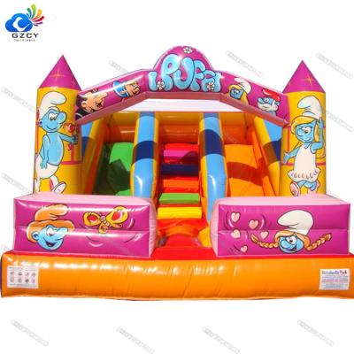 China 0.55mmPVC Tarpaulin Children's Inflatable Slide Mini PVC Inflatable Dry Slide For Sale for sale